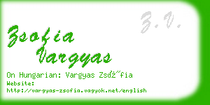 zsofia vargyas business card